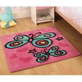Koberec Butterfly Pink 90x90 cm