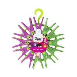 Sada 12 kolíčků na prádlo Flower Power