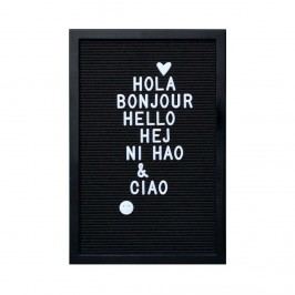 MESSAGE BOARD Tabule na vzkazy 45 x 30 cm - černá
