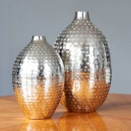 Obrázek INDIRA Váza poniklovaný hliník 27 cm Dekorativní vázy