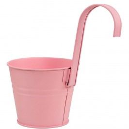 Obrázek ZINC Květináč k zavěšení 13 cm - růžová Dekorativní vázy