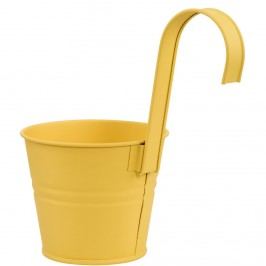 Obrázek ZINC Květináč k zavěšení 13 cm - žlutá Dekorativní vázy