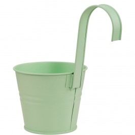 Obrázek ZINC Květináč k zavěšení 13 cm - zelená Dekorativní vázy