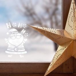 Obrázek X-MAS Šablony na okno věnec a Santa, 2 ks Vánoční dekorace na okno