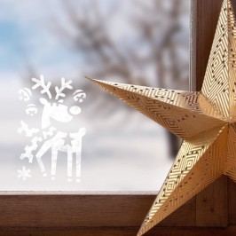 Obrázek X-MAS Šablony na okno sob a stromeček, 2 ks Vánoční dekorace na okno