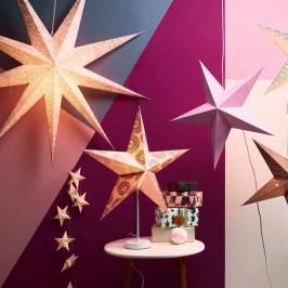 Obrázek LATERNA MAGICA Papírová dekorační hvězda 60 cm - stříbrná Vánoční dekorace na okno