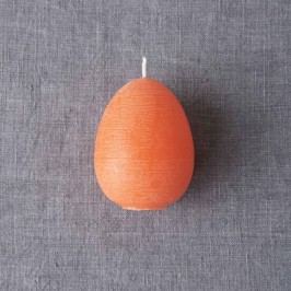 EASTER Svíčka ve tvaru vajíčka 6cm - oranžová