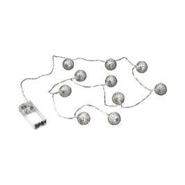 BRIGHT LIGHTS LED Světelný řetěz kovové koule 10 světel