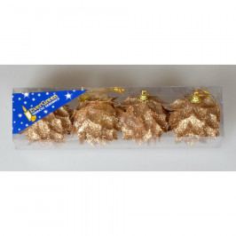 Obrázek Květ Glitter champagne, pr. 6 cm Vánoční dekorace