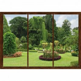 AG Art Fototapeta XXL Okno do zahrady 360 x 270 cm, 4 díly
