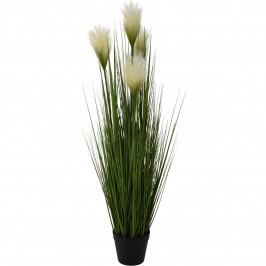 Umělá kvetoucí tráva v květináči, 104 cm