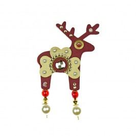 Červená brož Deers Beatrice, 7 cm