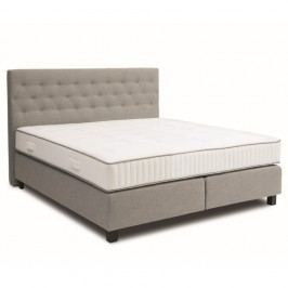 Obrázek Světle šedá boxspring postel Revor Venezia, 200 x 200 cm Dvoulůžkové postele