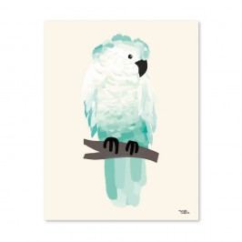 Obrázek Plakát Michelle Carlslund Green Cockatoo, 30 x 40 cm Obrazy, rámy a tabule