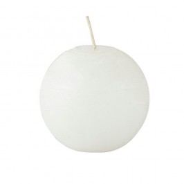 Bílá svíčka KJ Collection Ball, ⌀ 8 x 7,5 cm