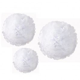 Obrázek Sada 3 papírových dekorací Talking Tables Pom Poms White Obrazy, rámy a tabule