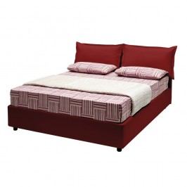 Obrázek Červená dvoulůžková postel s úložným prostorem a potahem z koženky 13Casa Rose, 160 x 190 cm Dvoulůžkové postele