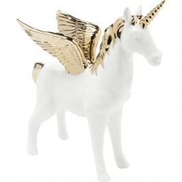 Obrázek Bílá dekorace s detaily ve zlaté barvě Kare Design Figurine Unicorn Svícny a dekorace