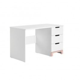 Bílo-růžový psací stůl Pinio Mini, délka 120 cm