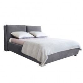 Šedá dvoulůžková postel Mazzini Beds Vicky, 140 x 200 cm