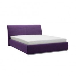 Fialová dvoulůžková postel Mazzini Beds Luna, 180 x 200 cm