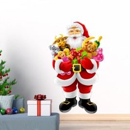 Obrázek Vánoční samolepka Ambiance Santa Claus and Gifts Obrazy, rámy a tabule