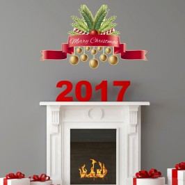 Obrázek Vánoční samolepka Ambiance Merry Christmas Golden Decoballs Obrazy, rámy a tabule