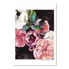 Obrázek Plakát Blooms on Black IV, 30 x 42 cm Obrazy, rámy a tabule