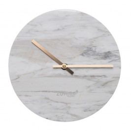 Obrázek Bílé nástěnné mramorové hodiny Zuiver Marble Time Hodiny a budíky