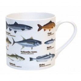 Modrý keramický hrnek Gift Republic Multi Fish, 450 ml