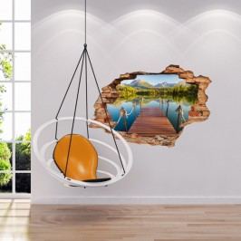 Obrázek Samolepka Ambiance Panorama Mountain Lake, 60 x 90 cm Tapety a nálepky