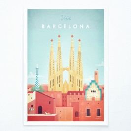 Obrázek Plakát Travelposter Barcelona, A3 Obrazy, rámy a tabule