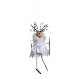 Sada 4 závěsných dekorace Côté Table Reindeer Plume