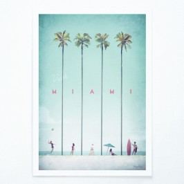 Plakát Travelposter Miami, A2