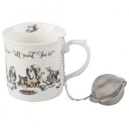 Porcelánový hrnek se sítkem Creative Tops Alice in Wonderland, 300 ml