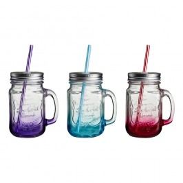 Sada 3 barevných skleniček s brčkem Premier Housewares
