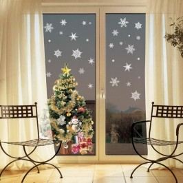 Sada 30 vánočních samolepek Ambiance Christmas White Flakes