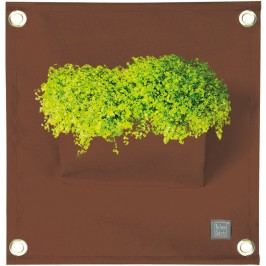 Obrázek Hnědý závěsný květináč The Green Pockets Amma, 45 x 50 cm Vázy, sošky, květináče