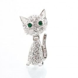 Brož se Swarovski Elements Laura Bruni Kitty Cat