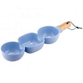 Modrá trojitá servírovací porcelánová miska Ladelle Classic
