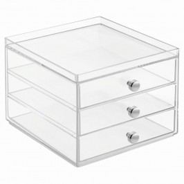 Obrázek Transparentní organizér se 3 zásuvkami iDesign Wers, výška 13 cm Vybavení koupelny