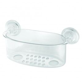 Transparentní samodržící košík iDesign Suction Spa, délka 30 cm