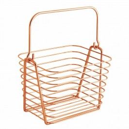 Oranžový kovový závěsný košík InterDesign, 21,5 x 19 cm