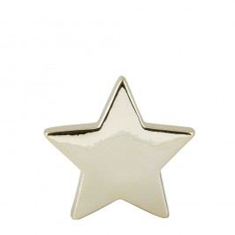 Dekorativní keramická soška ve zlaté barvě KJ Collection Ceramic Star, 14 cm