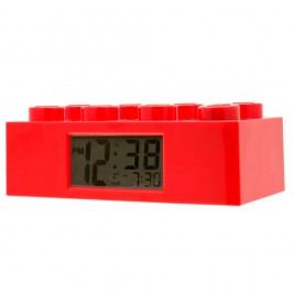 Červené hodiny s budíkem LEGO® Brick