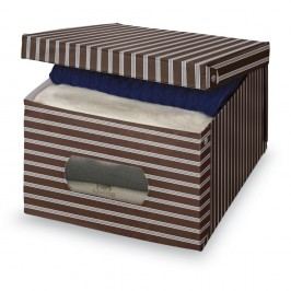 Obrázek Hnědošedý úložný box Domopak Living, 24 x 50 cm Úložné krabice a košíky