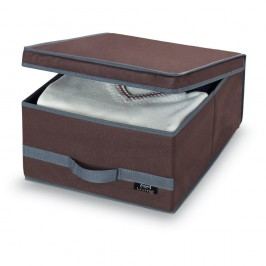 Hnědý úložný box Domopak Living, 18 x 45 cm