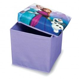 Fialová úložná taburetka na hračky Domopak Frozen, délka 30 cm