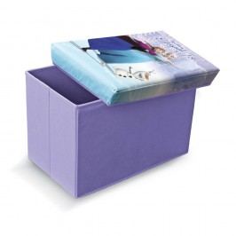 Fialová úložná taburetka na hračky Domopak Frozen, délka 49 cm