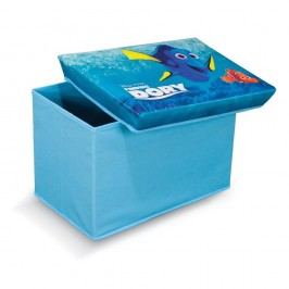 Obrázek Modrá úložná taburetka na hračky Domopak Finding Dory, délka 49 cm Úložné krabice a košíky